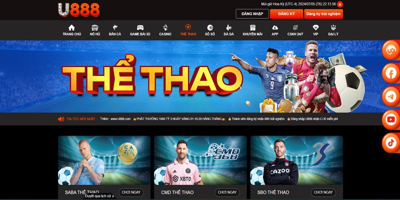 Giới Thiệu U888 Và Các Sản Phẩm, Dịch Vụ Uy Tín Tại Nhà Cái 2 Đa dạng các bộ môn