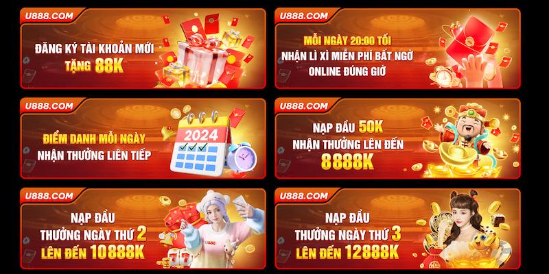 TRANG CHỦ U888 12 Những khuyến mãi u888 nổi bật